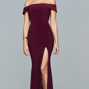 Wine/Burgundy Mermaid Prom Dress